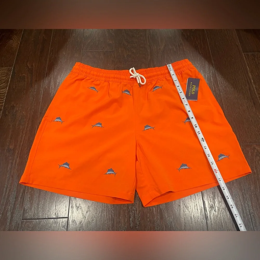 Polo Ralph Lauren Traveler Classic Swim Trunk Orange Sailfish Size X-Large NEW